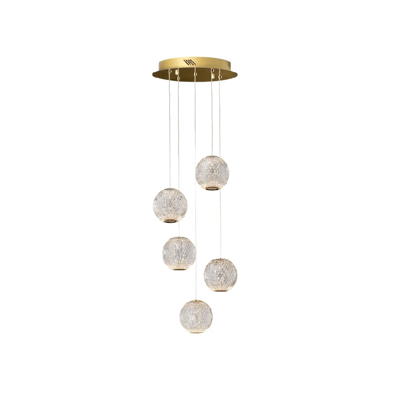 Industrial - style track lighting for loftsCeiling lights for large dining rooms to create a focal pointAustral 5 Clusters Ceiling Lights - Gold & Clear Finish IP20 Industrial - style track lighting for loftsCeiling lights for large dining rooms to create a focal pointAustral 5 Clusters Ceiling Lights - Gold & Clear Finish IP20