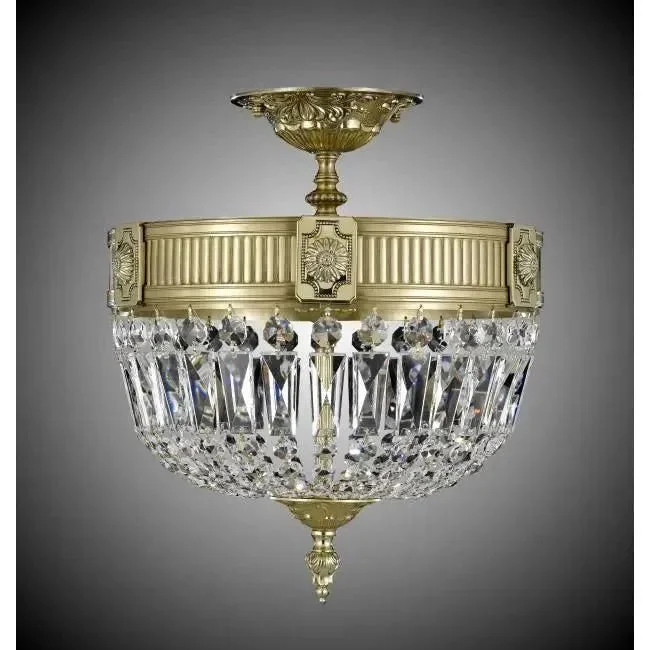 White track lighting for a clean lookFinisterra Basket Brass and Crystal Semi-Flush