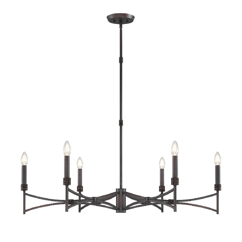 Industrial Lighting for Food Processing FactoriesGardner Six Light Chandelier