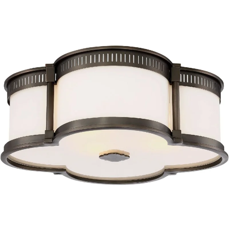 Industrial Lighting for Furniture Factories16 in. LED Flush Mount Light 3000K Bronze finish