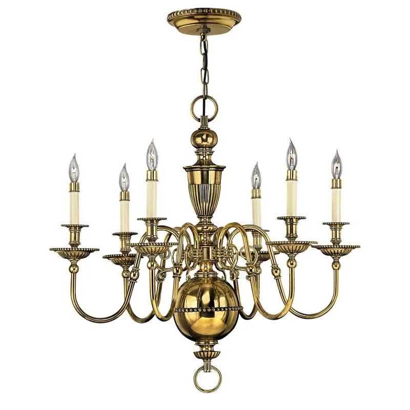 Commercial - grade track lighting for storesHinkley 4416BB Chandelier Cambridge Burnished Brass
