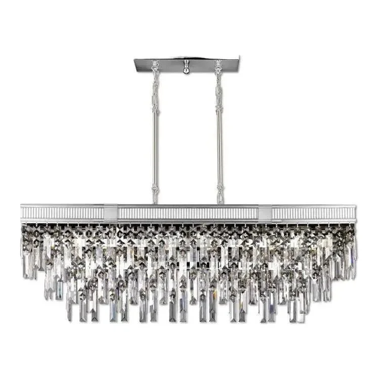 Track lighting for creating a moody atmosphereValencia Modern Crystal Linear Chandelier Track lighting for creating a moody atmosphereValencia Modern Crystal Linear Chandelier