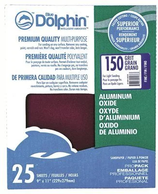 Track lighting with a chunky, bold designBlue Dolphin Aluminum Oxide Sandpaper 9 Inch X 11 Inch 150 Grit 25 Pack Track lighting with a chunky, bold designBlue Dolphin Aluminum Oxide Sandpaper 9 Inch X 11 Inch 150 Grit 25 Pack