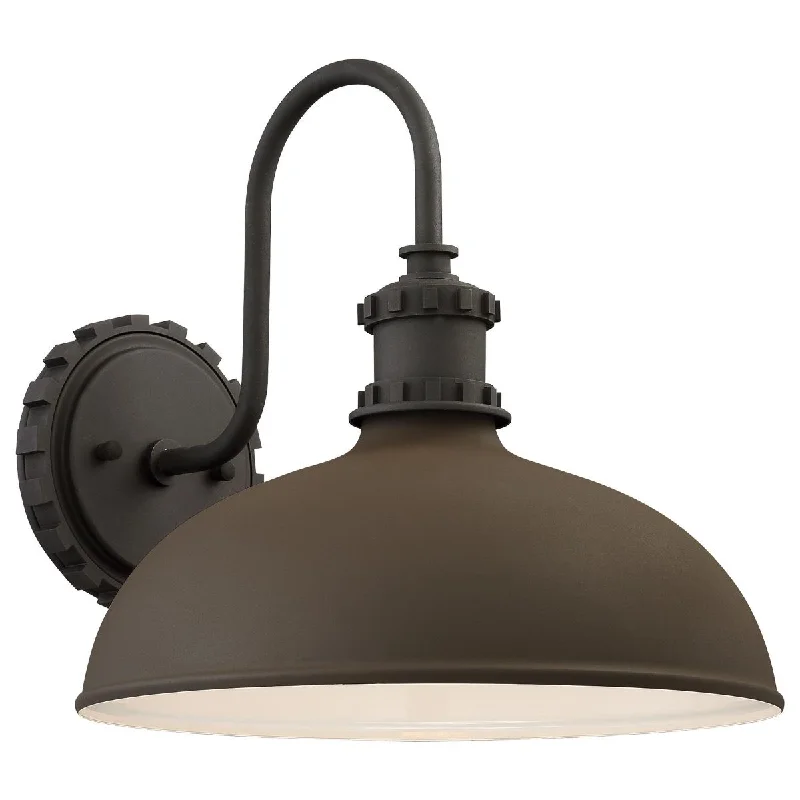 Dimmable Industrial Lighting for Ambiance ControlEscudilla 12 in. Outdoor Barn Light Bronze Finish
