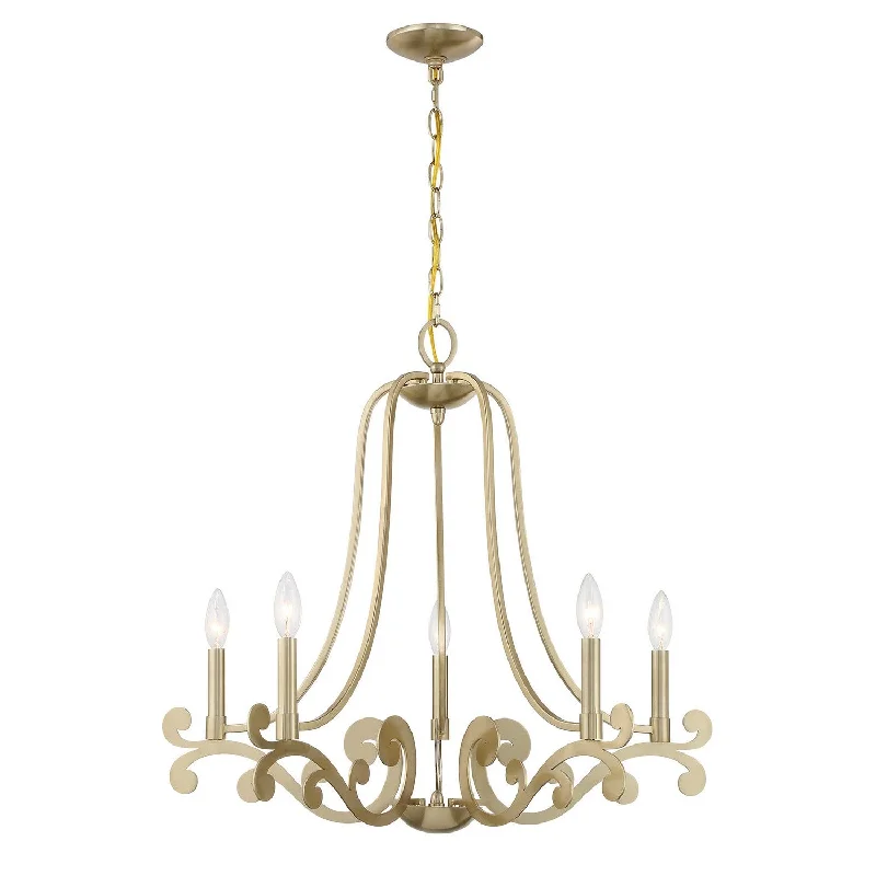 Corrosion - Resistant Industrial Lighting for Coastal FactoriesLombard Five Light Chandelier