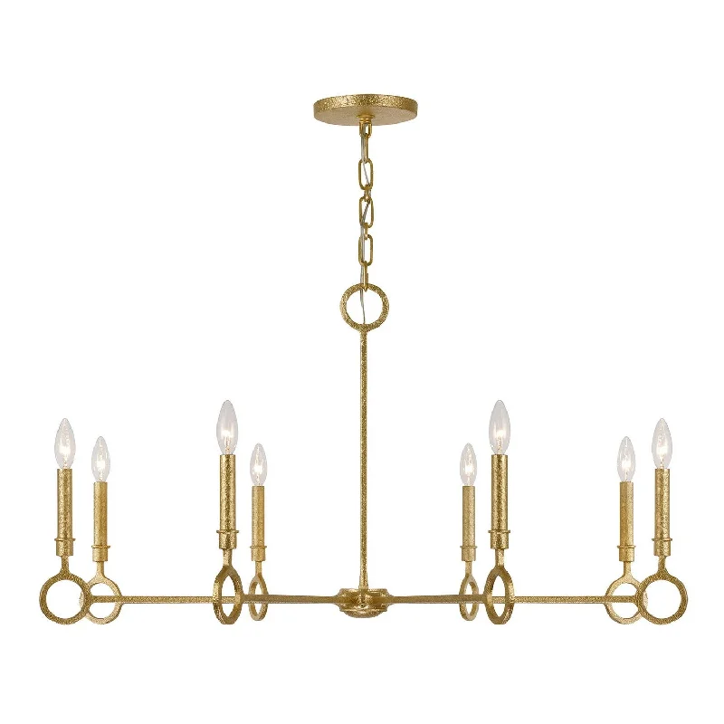 Industrial Lighting for Metal Fabrication ShopsNoah Eight Light Chandelier