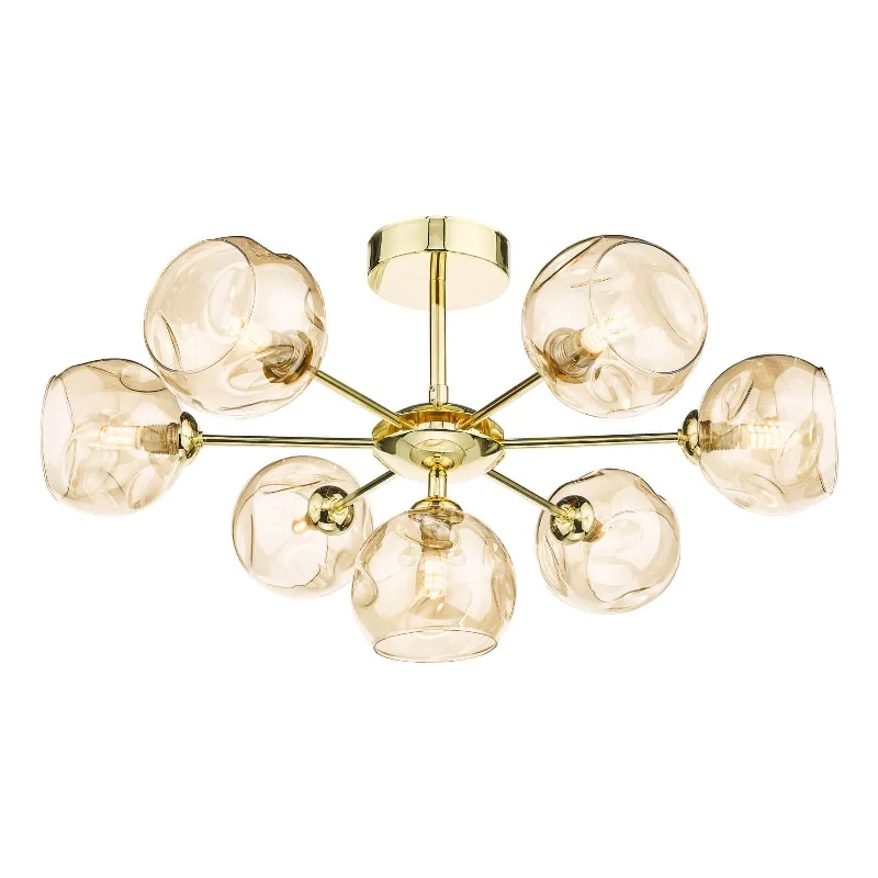 Track lighting with a decorative track designCohen 7Lt Semi Flush Ceiling Light - Various Finish Track lighting with a decorative track designCohen 7Lt Semi Flush Ceiling Light - Various Finish