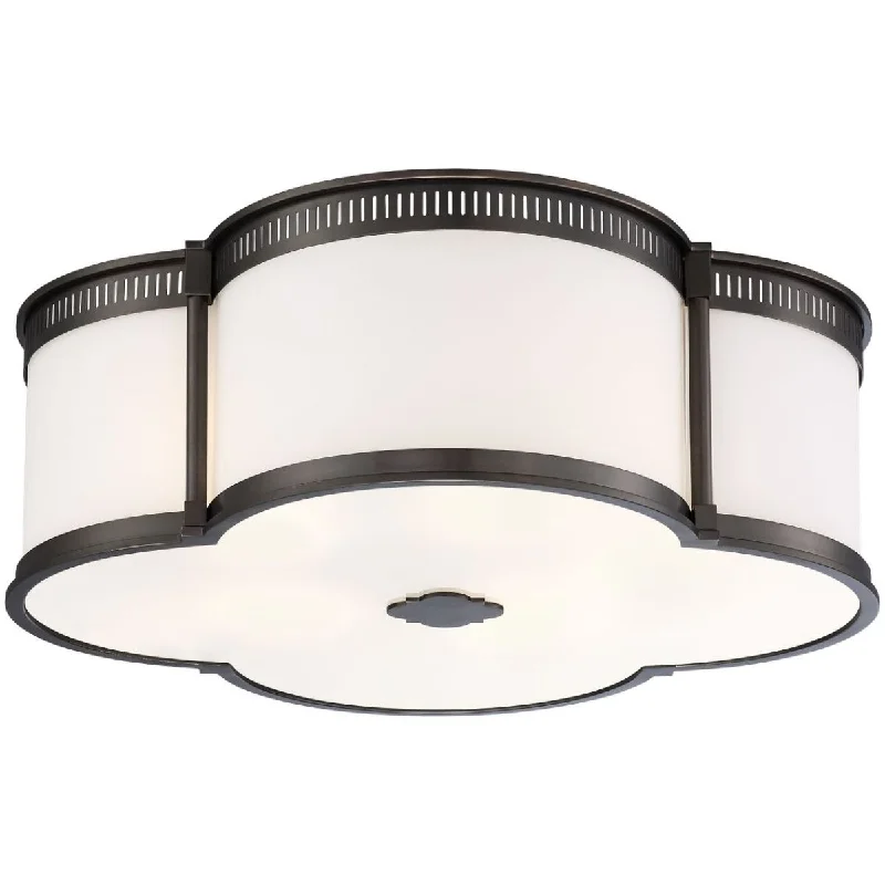 Industrial Wall - Mounted Lighting for Workshop Walls22 in. LED Flush Mount Light Bronze finish