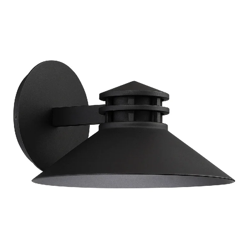 Industrial Lighting for Textile MillsSodor 10 In LED Outdoor Outdoor Wall Sconce Black Finish