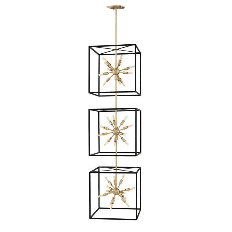Wireless track lighting for easy installationHinkley 46318BLK Chandelier Aros Black
