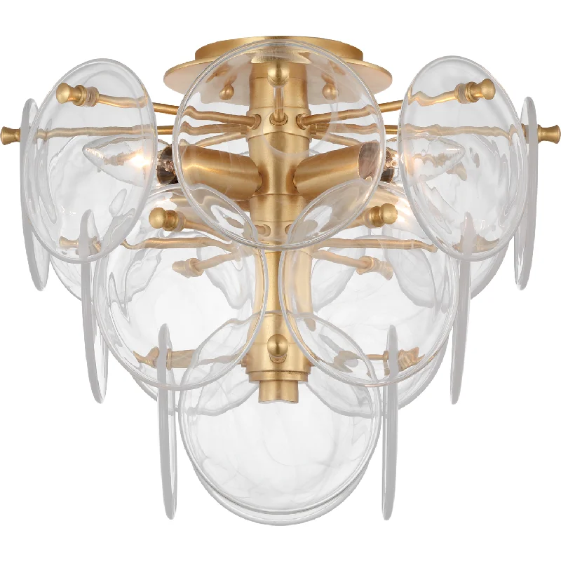 Waterproof track lighting for bathroomsLoire Medium Tiered Flush Mount