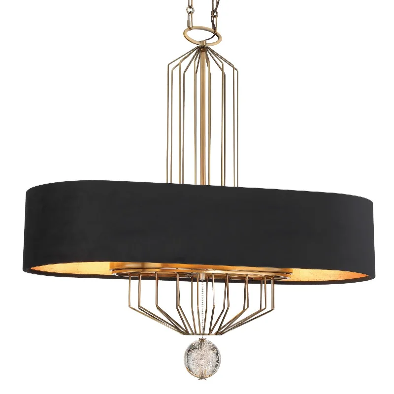 Explosion - Proof Industrial Lighting for Hazardous LocationsGrandeur 38 in. 8 Lights Pendant Light Black Finish