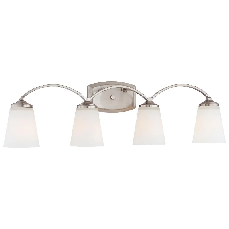 Color - Tunable Industrial Lighting for Special ApplicationsOverland Park 31 In. 4 Lights Vanity Light Brushed Nickel Finish
