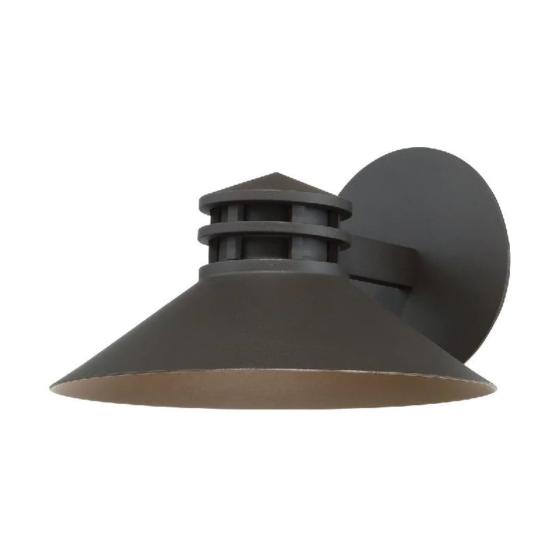 Industrial Exit Sign Lighting for Quick EvacuationSodor 10 In LED Outdoor Outdoor Wall Sconce Bronze Finish