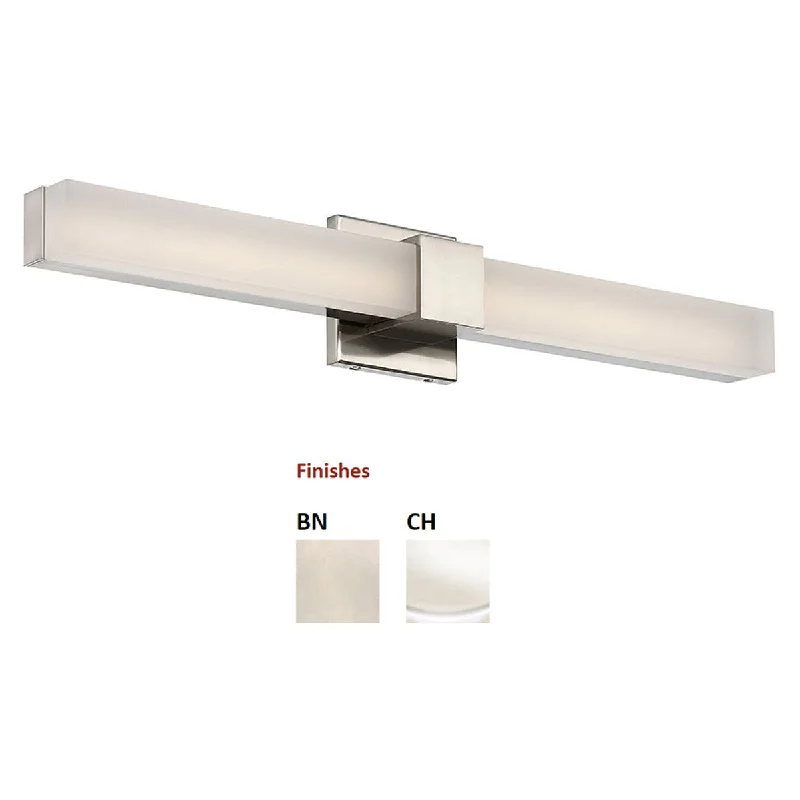 Shock - Resistant Industrial Lighting for Vibrating Machinery AreasEsprit 26 in. LED Bath Bar 1240 Lumens 3000K Chrome Finish