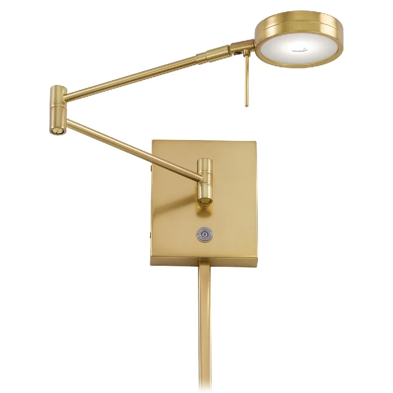 Industrial Ceiling - Mounted Lighting for Assembly PlantsGeorge's Reading Room Contemporary LED Swing Arm Wall Lamp Gold finish