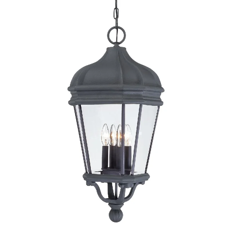 Industrial Lighting for Automotive Manufacturing PlantsHarrison 4 lights 12 in. Outdoor Hanging Lantern Black finish