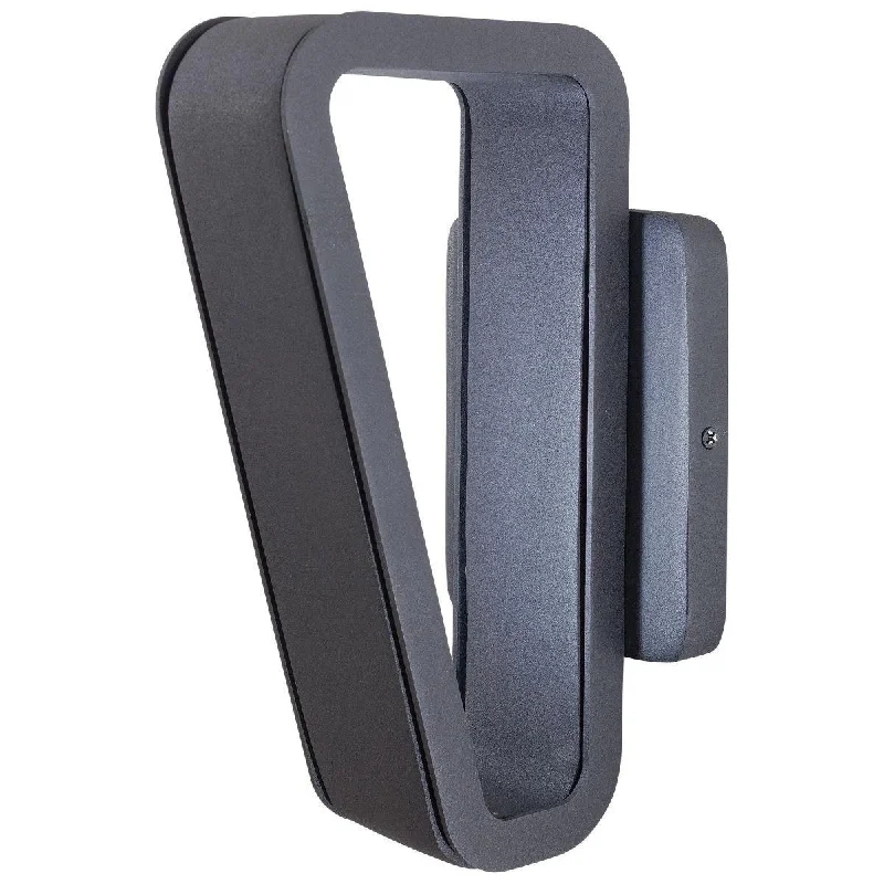 Industrial Emergency Lighting for Safety in FactoriesPediment 11 in. LED Outdoor Wall Sconce Black Finish