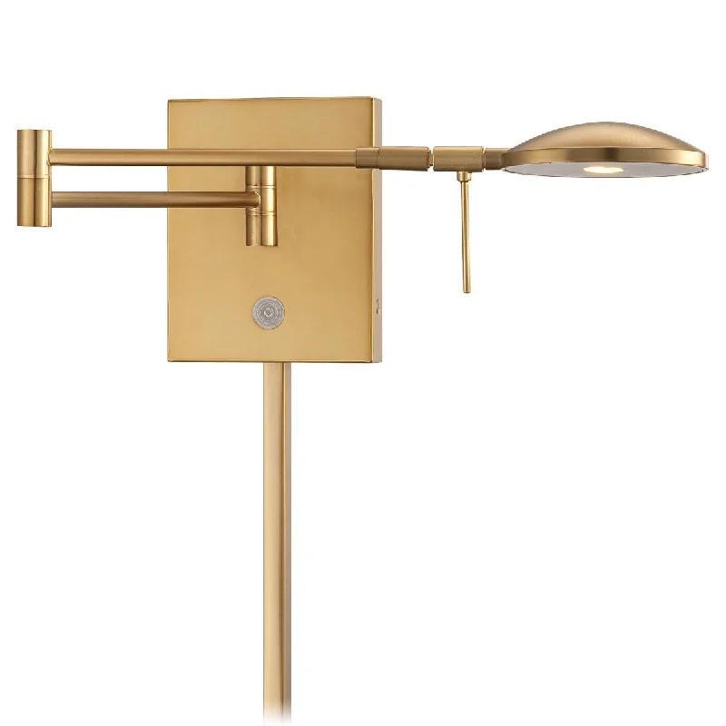 Industrial Lighting with High CRI (Color Rendering Index) for True Color PerceptionGeorge's Reading Room Contemporary LED Swing Arm Wall Lamp Gold finish