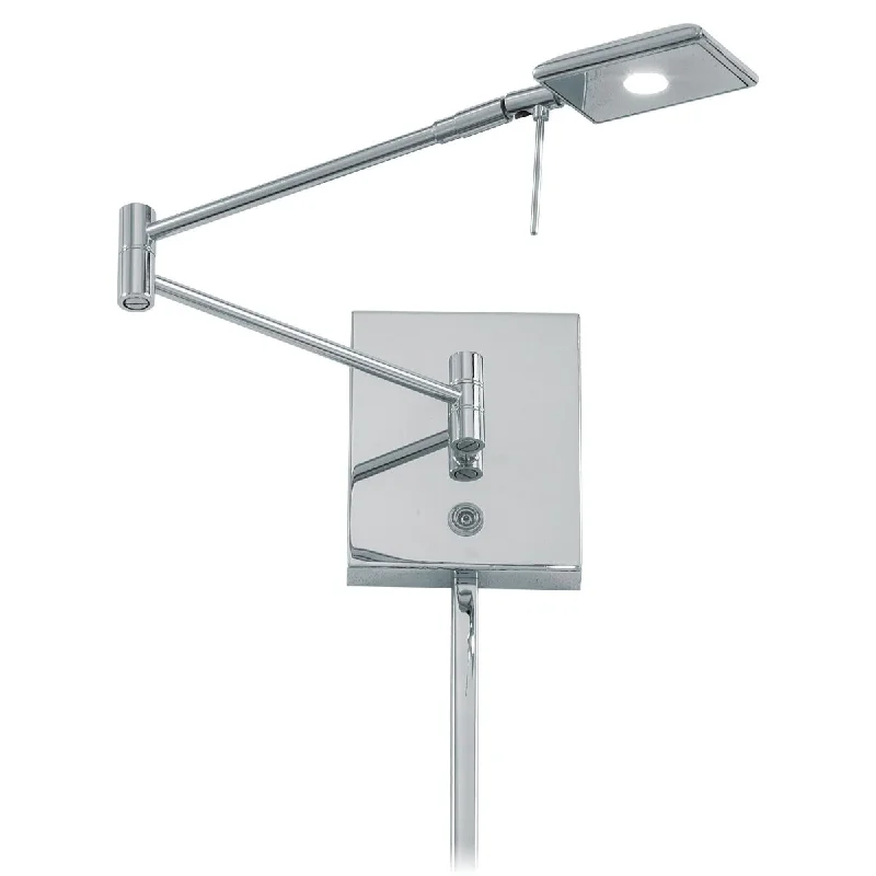 Dust - Resistant Industrial Lighting for Dirty WorkspacesGeorge's Reading Room Contemporary LED Swing Arm Wall Lamp Chrome Finish