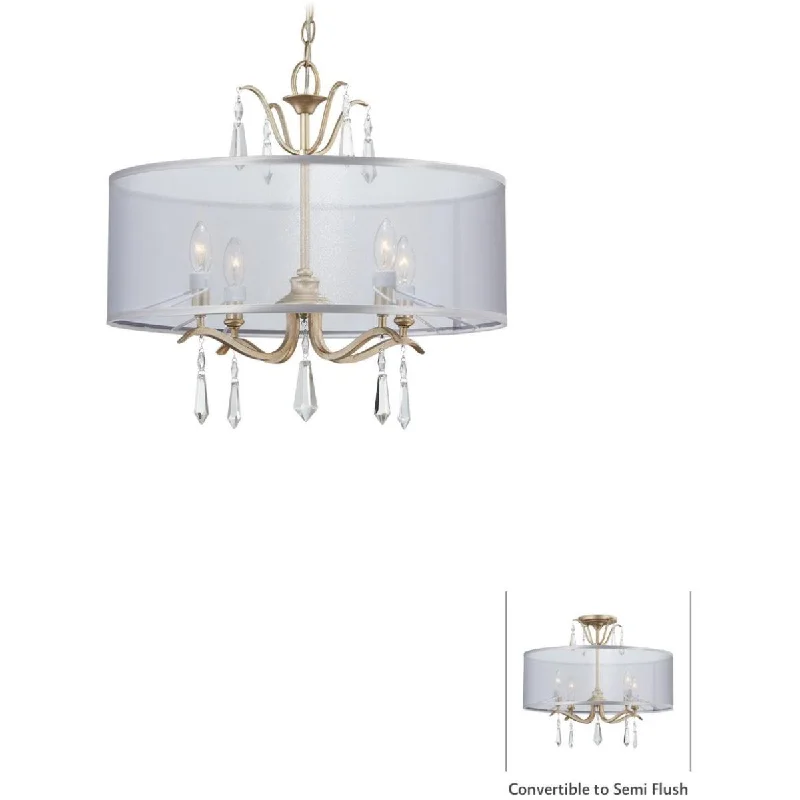 Industrial Lighting for Pharmaceutical ManufacturingLaurel Estate 20 in. 4 Lights Semi flush Mount Light Gold finish