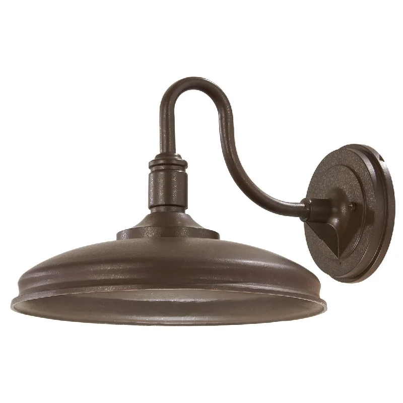 Industrial Lighting for Metal Fabrication ShopsHarbison 13 in. LED Outdoor Barn Light Bronze Finish