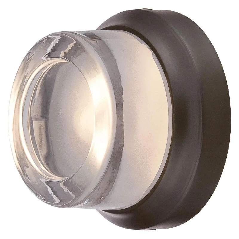 Industrial Pendant Lighting for Machine ShopsComet 5 in. LED Outdoor Wall Sconce Bronze Finish