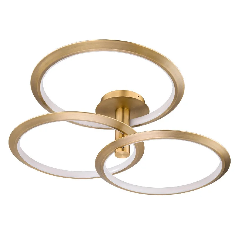 Industrial Lighting for Printing Press FacilitiesSolaris 40 in. LED Pendant Light Brass Finish
