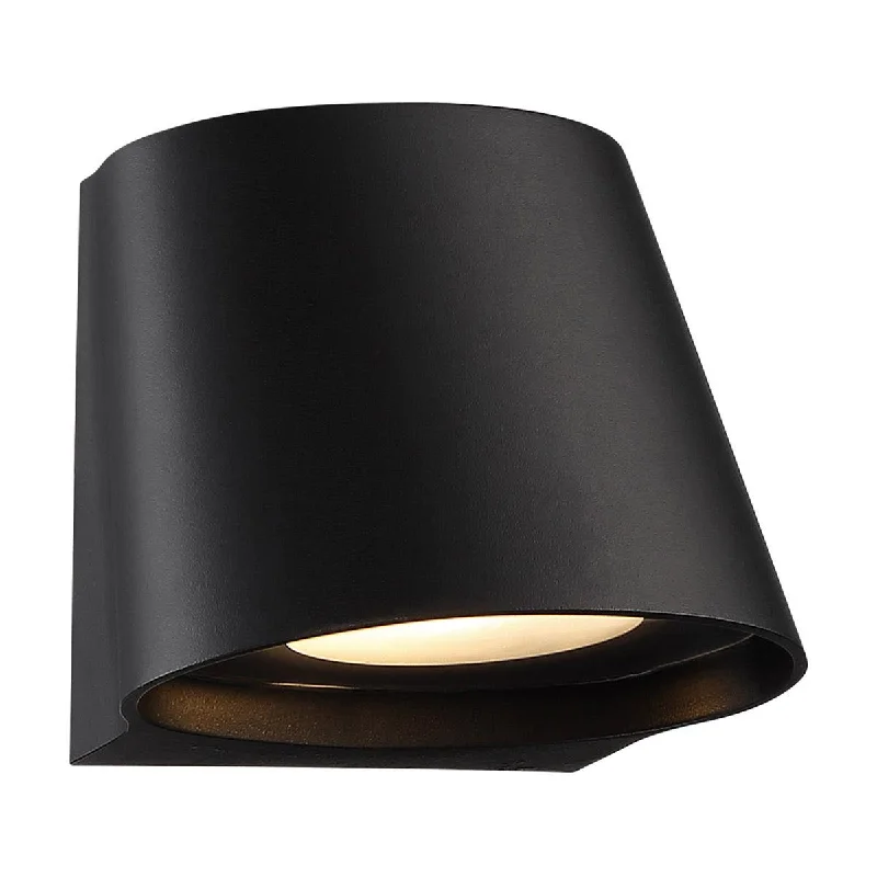 Industrial Lighting for Furniture FactoriesMod 6 in. LED Outdoor Wall Sconce 3000K Black Finish