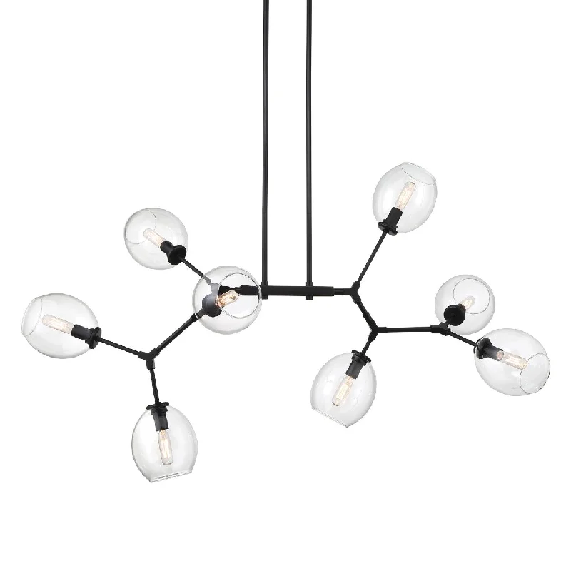 Industrial Lighting for Printing Press FacilitiesNexpo 41 in. 8 lights Chandelier Coal finish