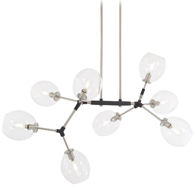 Industrial Lighting for Furniture FactoriesNexpo 41 in. 8 Lights Chandelier Brushed Nickel Finish