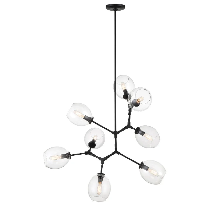 Industrial Lighting for Electronics ManufacturingNexpo 25 in. 8 lights Chandelier Coal finish