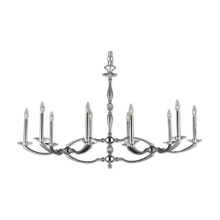 Track lighting with clear glass shadesKensington Brass and Crystal Linear  IL5347 Chandelier
