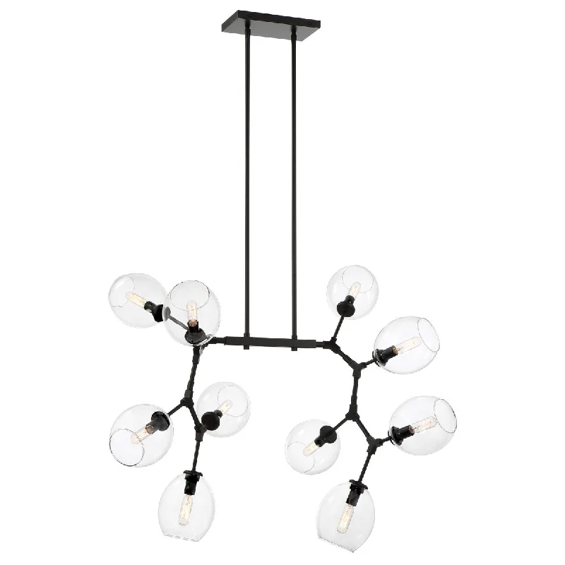 Industrial Lighting for Printing Press FacilitiesNexpo 50 in. 10 lights Chandelier Coal finish
