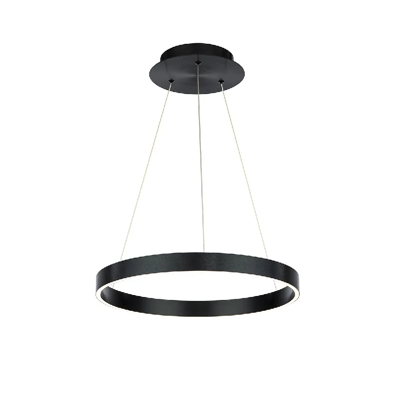 Industrial Lighting for Furniture FactoriesSirius 18 in. LED Pendant Light Black Finish