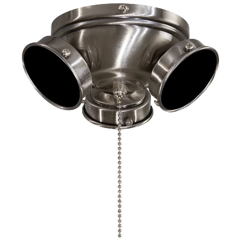 Industrial Lighting for Food Processing FactoriesUniversal 7 In. Three Lights Ceiling Fan Light Kit, Pewter Finish