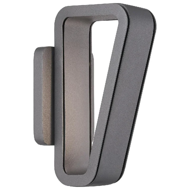 Industrial Ceiling - Mounted Lighting for Assembly PlantsPediment 11 in. LED Outdoor Wall Sconce Silver Finish