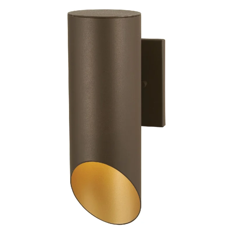 Industrial Ceiling - Mounted Lighting for Assembly PlantsPineview Slope 13 in. Outdoor Wall Sconce Bronze & Gold Finish