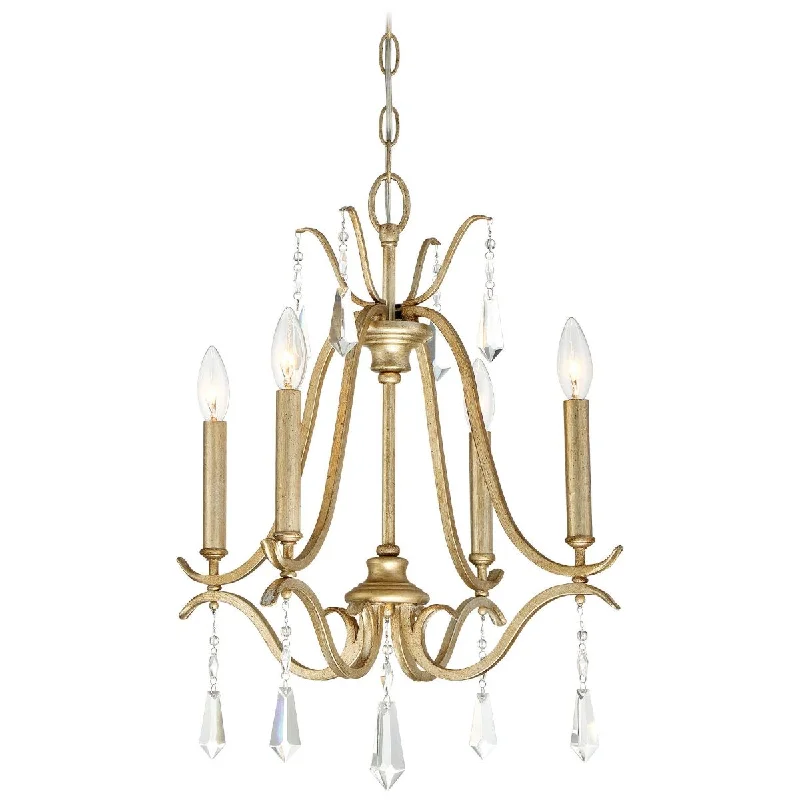 Industrial Lighting with High CRI (Color Rendering Index) for True Color PerceptionLaurel Estate 18 in. 4 Lights Chandelier Gold finish
