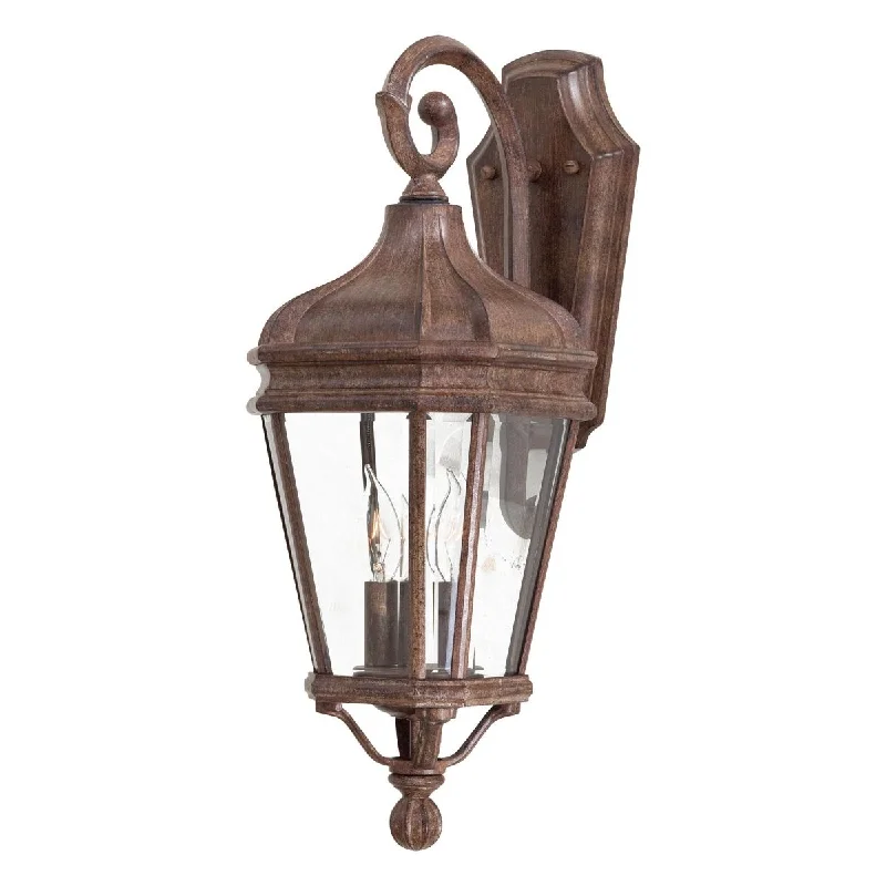 Industrial Lighting for Electronics ManufacturingHarrison 21 in. 2 Lights Outdoor Wall Lantern Vintage Rust Finish