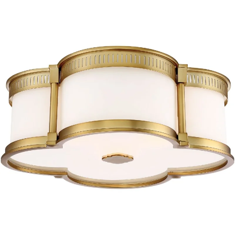 Energy - Efficient Industrial Lighting for Cost - Savings16 in. LED Flush Mount Light 3000K Gold finish