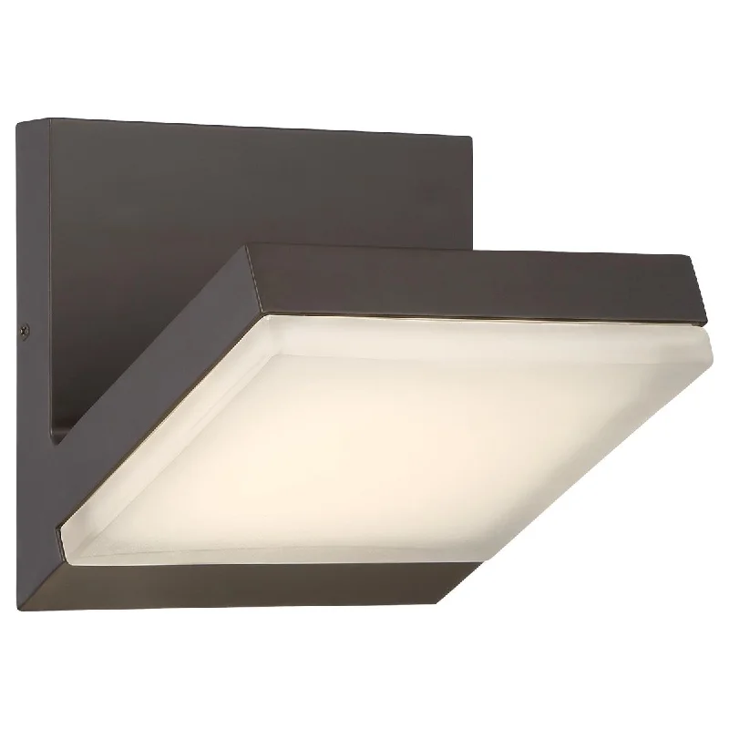 Industrial Lighting for Woodworking FactoriesAngle 6 in. LED Outdoor Wall Sconce Oil Rubbed Bronze Finish
