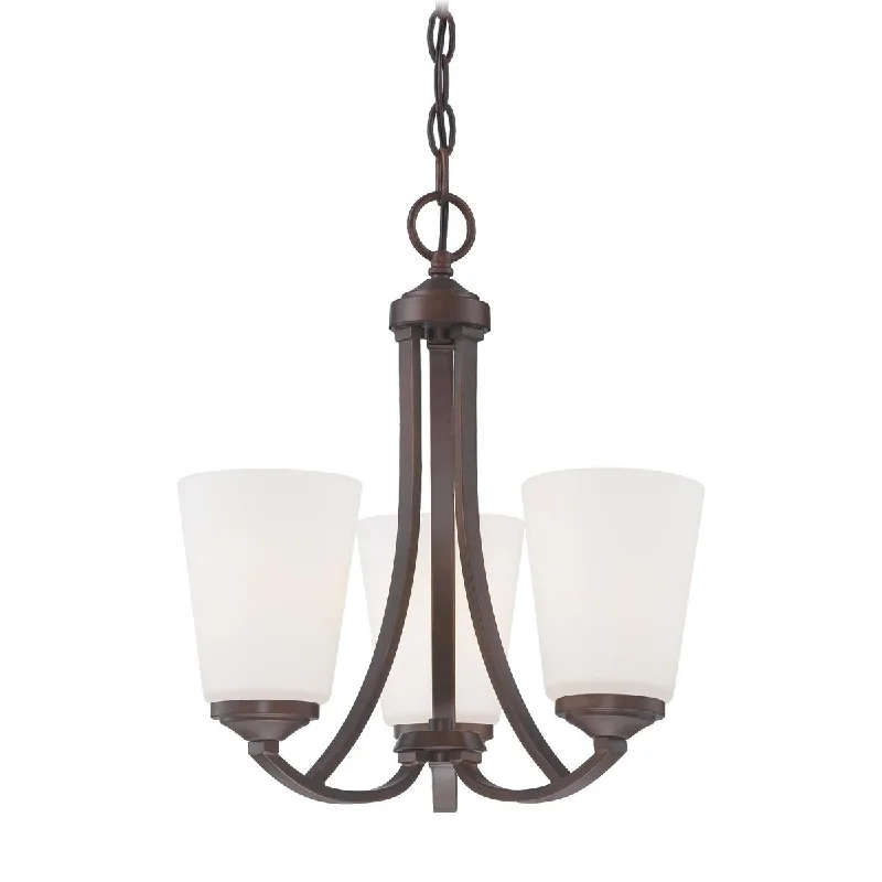 Adjustable Industrial Lighting for Flexible IlluminationOverland Park 16 in. 3 Lights Chandelier Bronze finish
