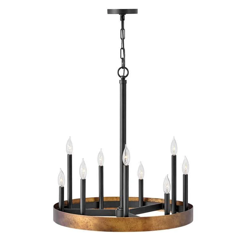 Industrial - style track lighting for loftsHinkley 3866WA Chandelier Wells Weathered Brass Industrial - style track lighting for loftsHinkley 3866WA Chandelier Wells Weathered Brass