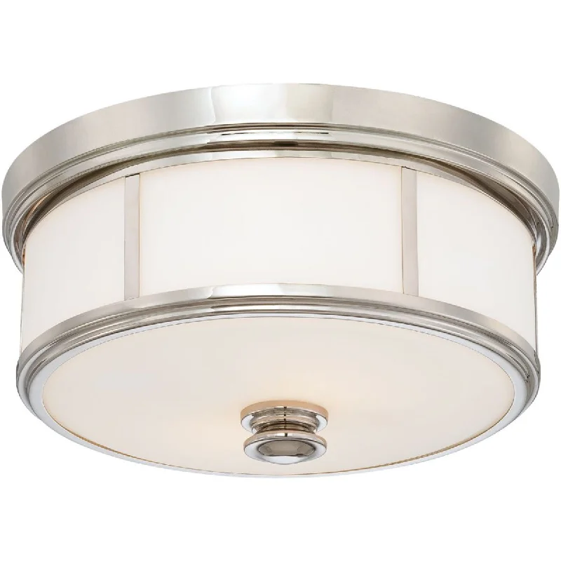 Durable Industrial Lighting for Harsh Environments20 in. 5 Lights Flush Mount Light Polished Nickel finish