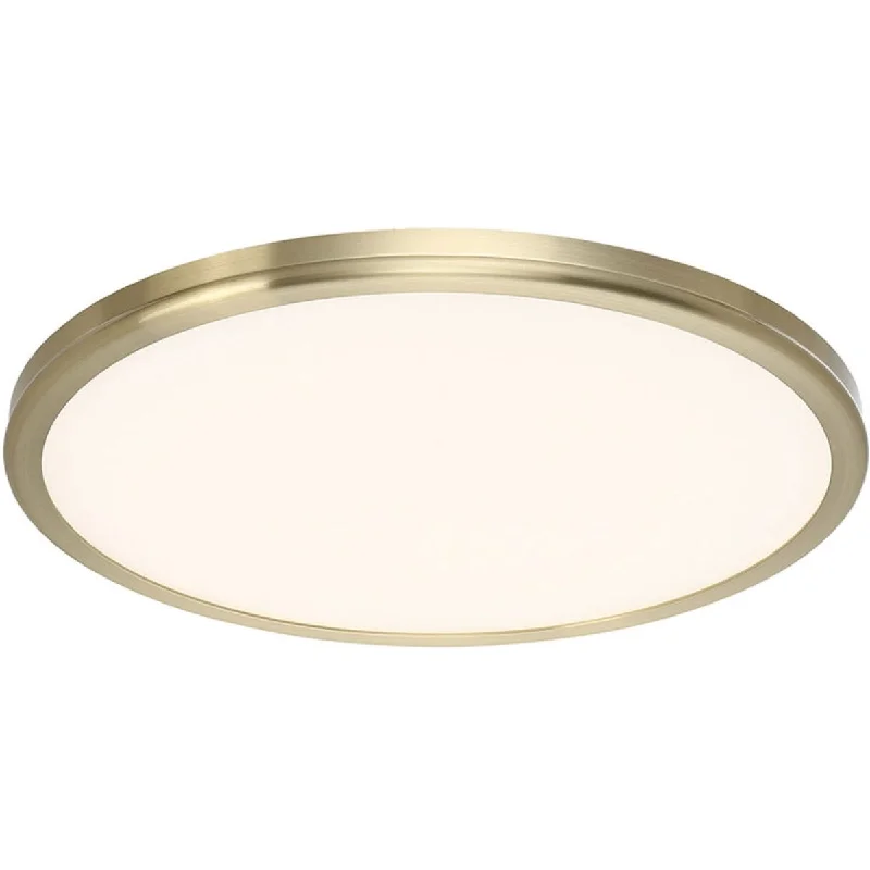 Adjustable Industrial Lighting for Flexible IlluminationGeos 22 in. LED Disk Light 2700K Brushed Brass Finish