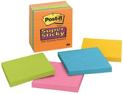 Track lighting with a chunky, bold design3M Super Sticky Notes 4 X 4 Lined Five Colors 6 90-Sheet Pads/Pack Track lighting with a chunky, bold design3M Super Sticky Notes 4 X 4 Lined Five Colors 6 90-Sheet Pads/Pack