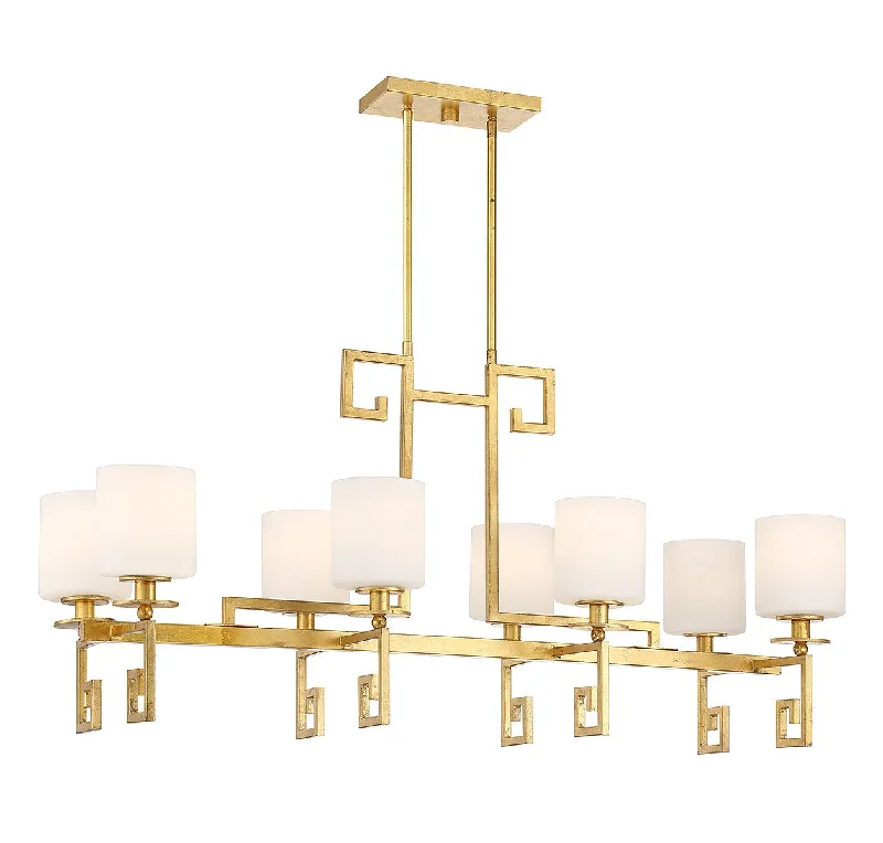 Industrial Flood Lighting for Outdoor Loading DocksQuatrain Eight Light Linear Chandelier