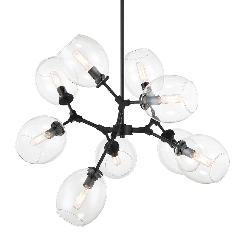 Waterproof Industrial Lighting for Wet AreasNexpo 30 in. 9 lights Chandelier Coal finish