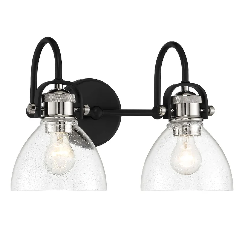 Explosion - Proof Industrial Lighting for Hazardous LocationsMonico 16 in. 2 Lights Vanity Light Matte Black & Polished Nickel finish
